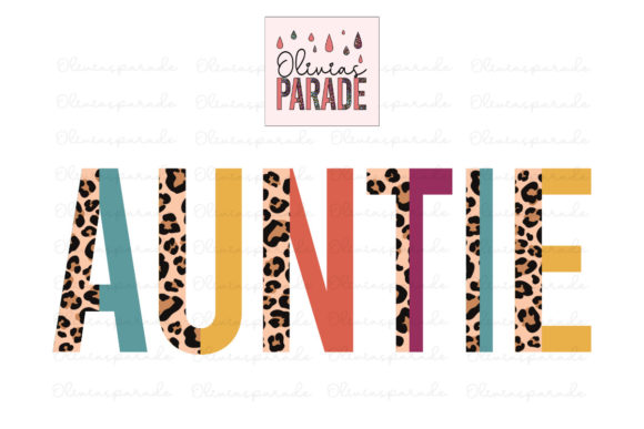 Auntie Leopard Print Rainbow Sublimation