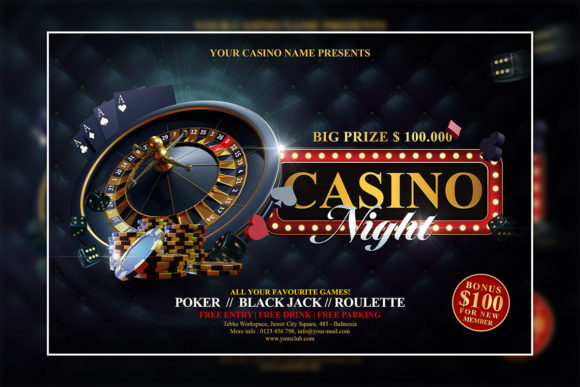 Black Style Casino Royal Poster Template: A Versatile Design for Any Event