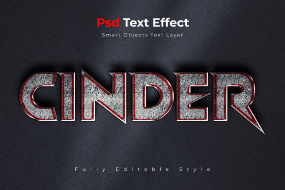 Cinder Text Styles Effect Mockup