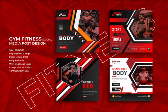 Fitness GYM Social Media Design: A Modern Approach to Visual Branding