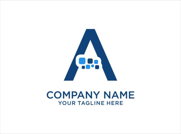 Letter A Digital Logo Design Template: Modern Branding for the Digital Age