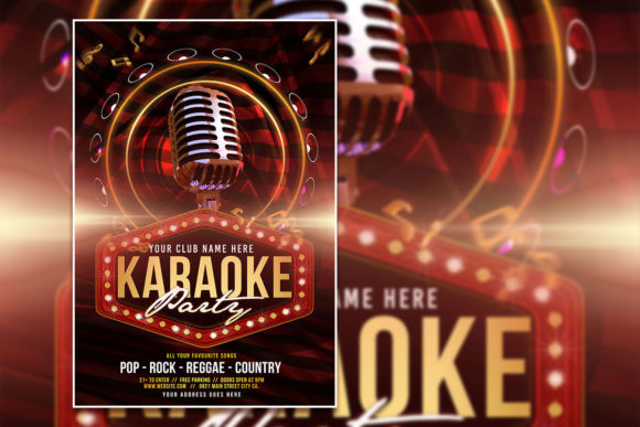Red Black Karaoke Party Poster Template: A Dynamic Tool for Event Promotion