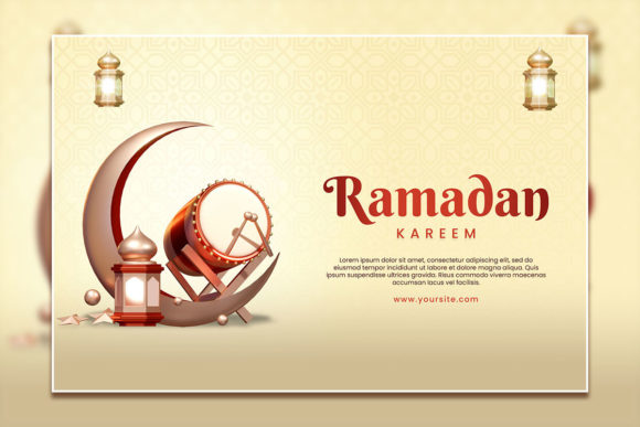 Red Gold Ramadan Kareem Poster Template: A Versatile Design for Celebrations